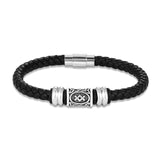 Bracelet runes viking Futhark en cuir : choisissez votre symbole viking !