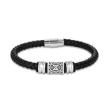 Bracelet runes viking Futhark en cuir : choisissez votre symbole viking !