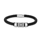 Bracelet runes viking Futhark en cuir : choisissez votre symbole viking !