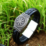 Odin Viking Rune Bracelet Homme Garçon Nordic Acier inoxydable