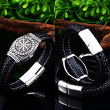 Odin Viking Rune Bracelet Homme Garçon Nordic Acier inoxydable